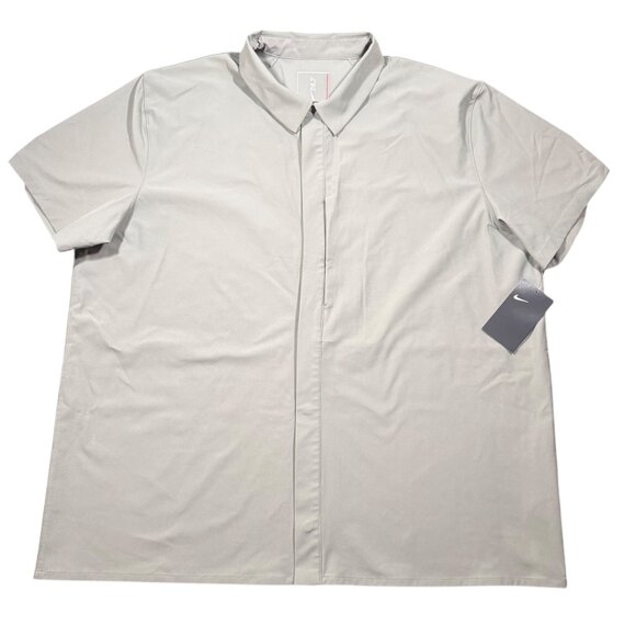 Nike 24.7 Perfect Stretch Dri Fit Techwear Gorp Snap Down Shirt Seafoam Size XL - Picture 1 of 14